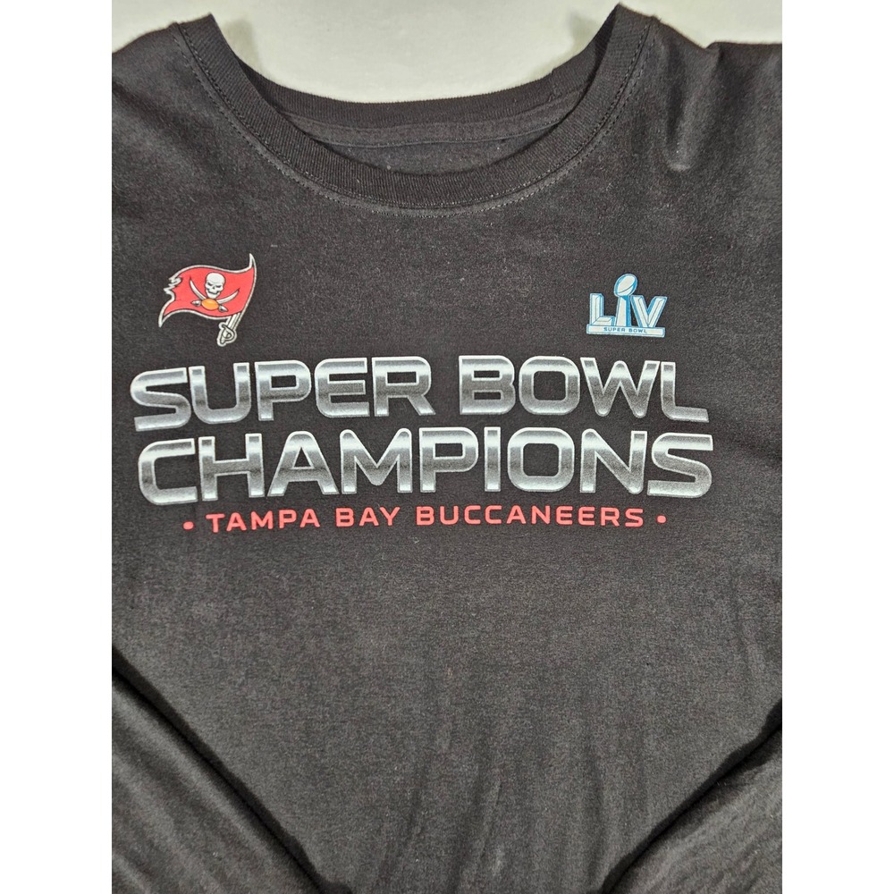 Tampa Bay Buccaneers Super Bowl LV‎ Champions Long Sleeve Shirt Mens Black XL